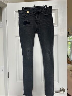 Ksubi Men's Black Distressed Skinny Jeans